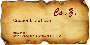 Csuport Zoltán névjegykártya