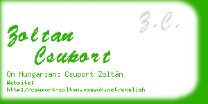 zoltan csuport business card
