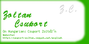 zoltan csuport business card